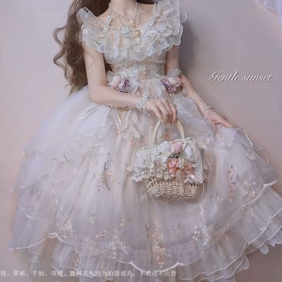 花神芙洛拉lolita刺绣夏季洛丽塔