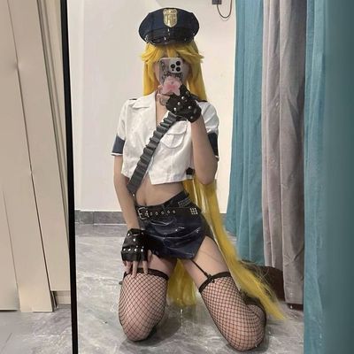 吊带袜天使cos潘迪Panty皮裙女警