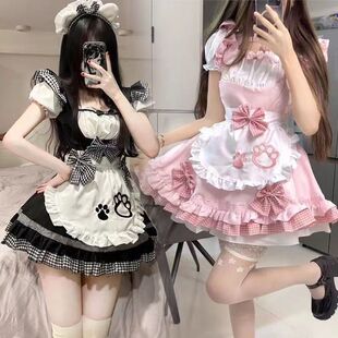 可爱女仆装软妹cos猫咪服lolita连衣裙 洛丽塔女佣套装日系二次元