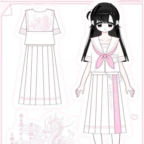 原创不良水手服日系暗黑风校供JK