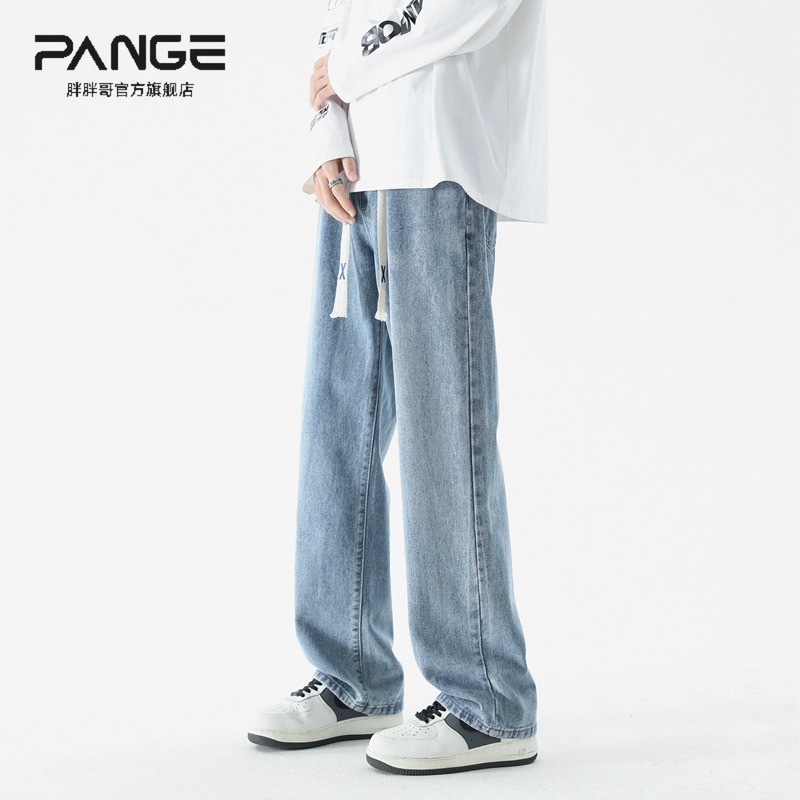 浅蓝色牛仔裤男薄款夏季宽松