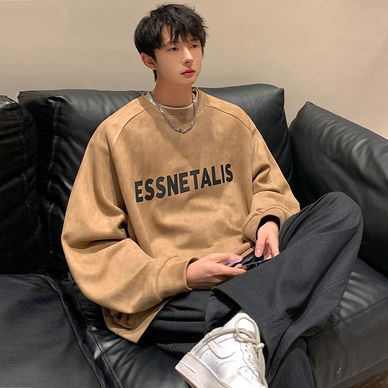 美式重磅essentials卫衣男生春秋