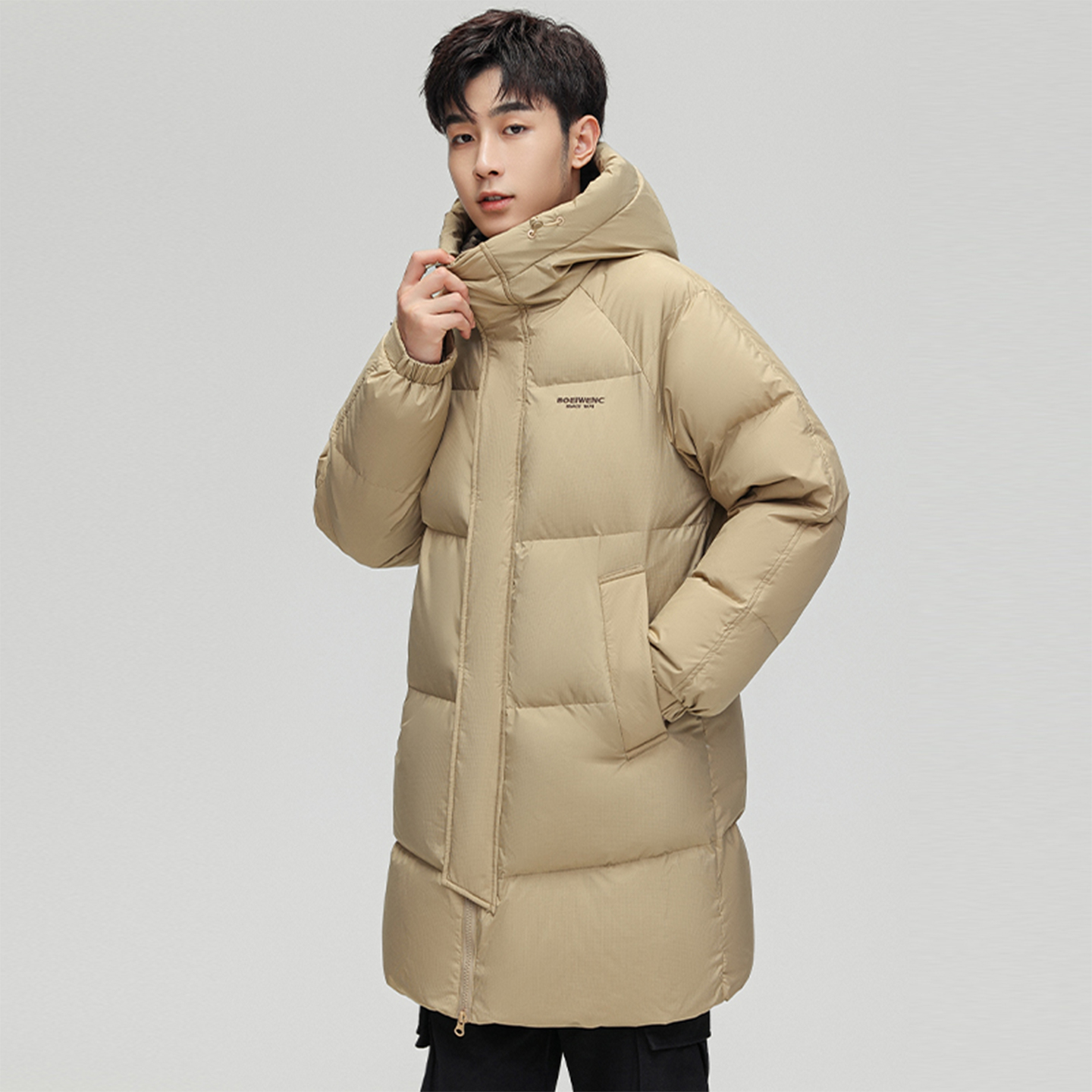 羽绒服男士中长款加绒加厚2025