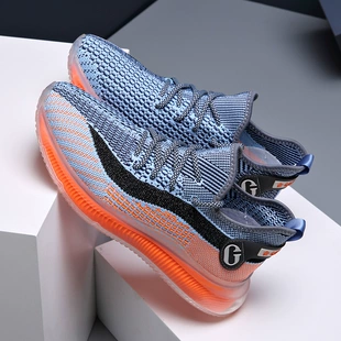 潮流百搭透气运动休闲鞋 春季 椰子鞋 男士 飞织男鞋 轻便减震跑步男款