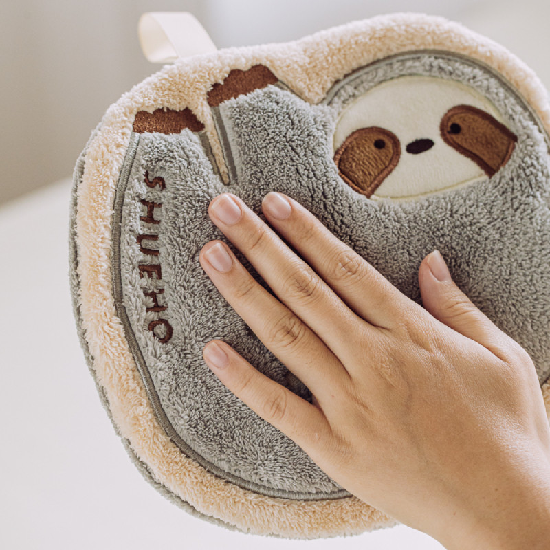 树可擦手巾挂式树懒小手帕吸水可爱洗手间儿童抹手布厨房搽手加厚