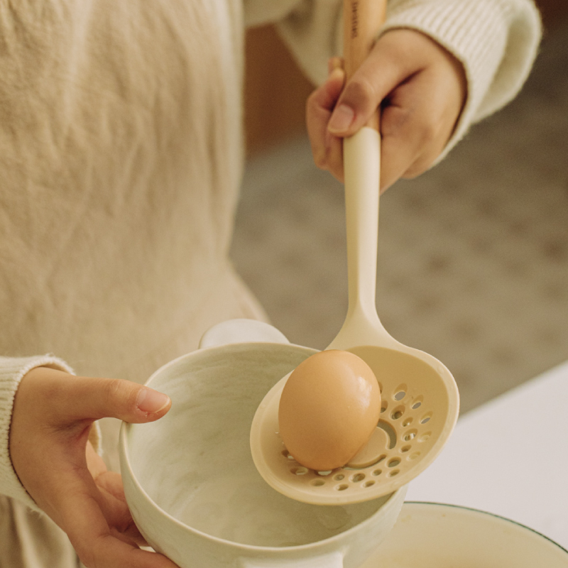 树可硅胶漏勺家用厨房捞勺火锅捞面饺子意面食品级婴儿辅食小汤勺