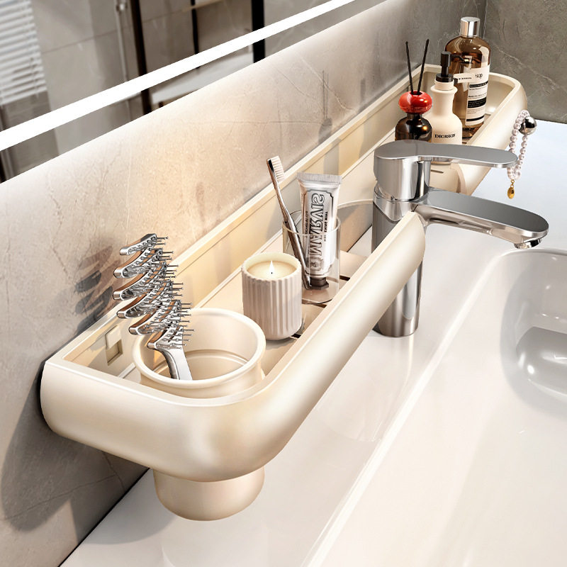 轻奢卫生间置物架洗漱台面化妆品收纳盒桌面浴室用护肤品收纳架子