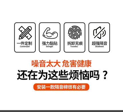 窗户玻璃膜隔音棉马路消音神器临街超强窗帘吸音棉睡觉专用窗户贴