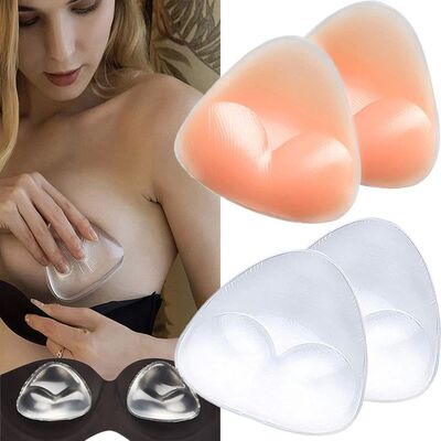1pair Women Breast Push Up Pad Bra Cup Thicker Silicone Bra