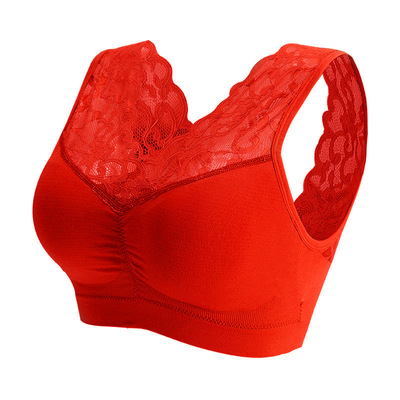 M-XXL Women Seamless Sexy Lace Bra Wireless Beauty Back