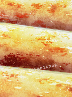 手帐分装胶带x65光影沐阳-秋zero草丛地面古风PET素材账流麻贴纸