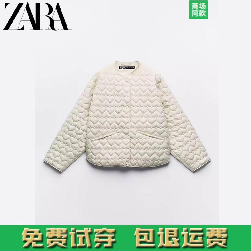 ZARA KISS 秋季新品 女装 心形绗线棉服夹克外套 3046830 712