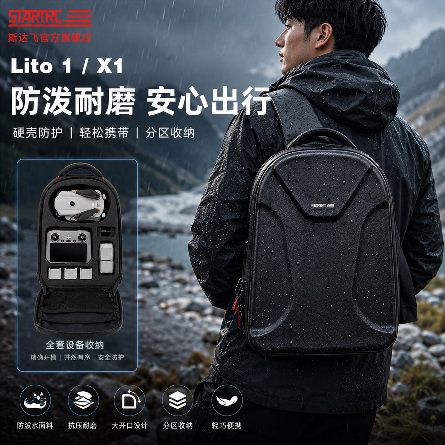 适用DJI大疆Lito1/X1收纳背包图片