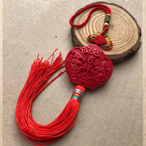 朱砂吉祥玉佩吊坠助旺运招财连年有余挂件如意款毛衣链过节送礼物