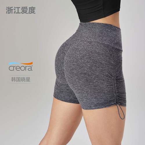 浙江爱度服饰有限公司NUF裸感三分裤瑜伽裤女士抽绳运动短裤蜜桃