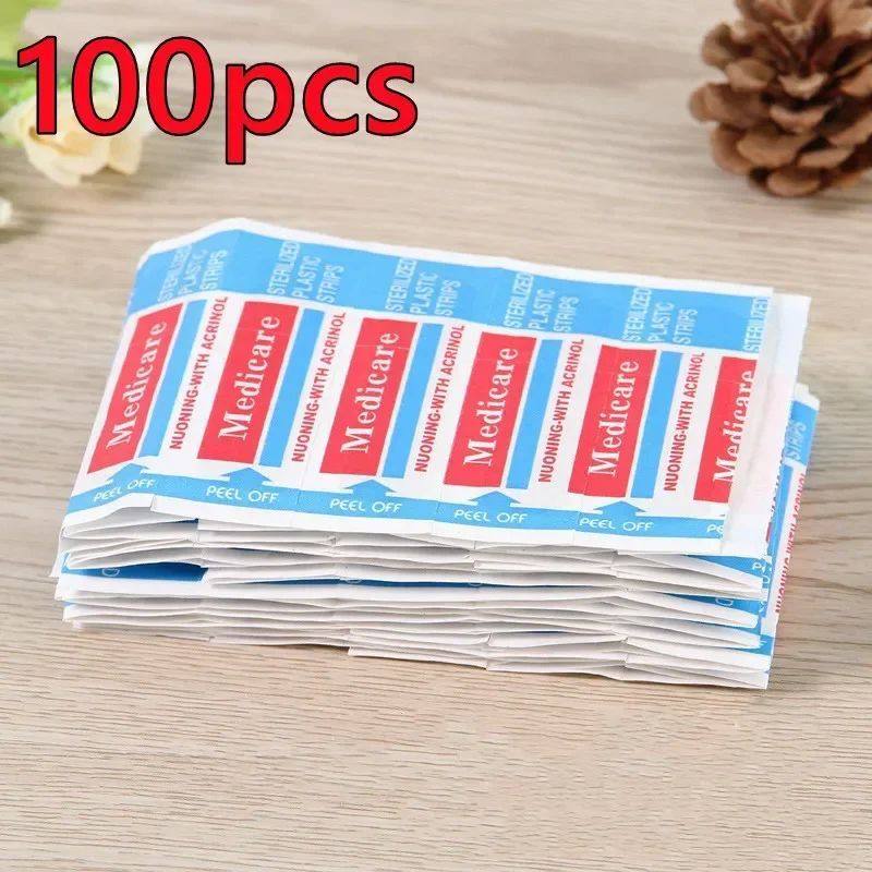 100Pcs Waterproof Band-Aids Adhesive Bandages First Aid Medi