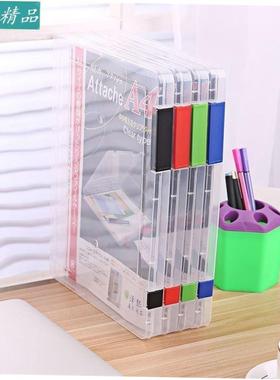 PortAble PlAstic folder A4 file storAge box sorting file