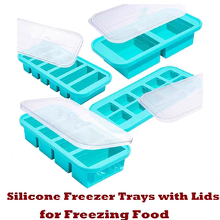 Silicone Freezer Trays Molds Freezing Baby Food ice cubetray