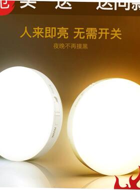 PIR Motion Sensor LED Night Light USB Rechargeable Lamp