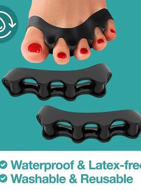 1 Pair Silicone Toe Separator Bunion Corrector Hammer Toe Co