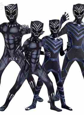 Black Panther Marvel Superhero Cosplay Costume Bodysuit Jump
