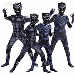 Superhero Marvel Cosplay Costume Jump Black Bodysuit Panther