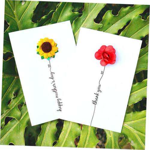 Mothers Day Card Bouquet Teachers Day Thank you card