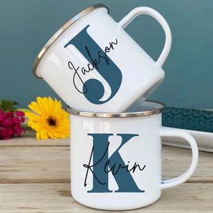 Personalized Mug Initial with Name Cup Custom Coffee Mugs Ba