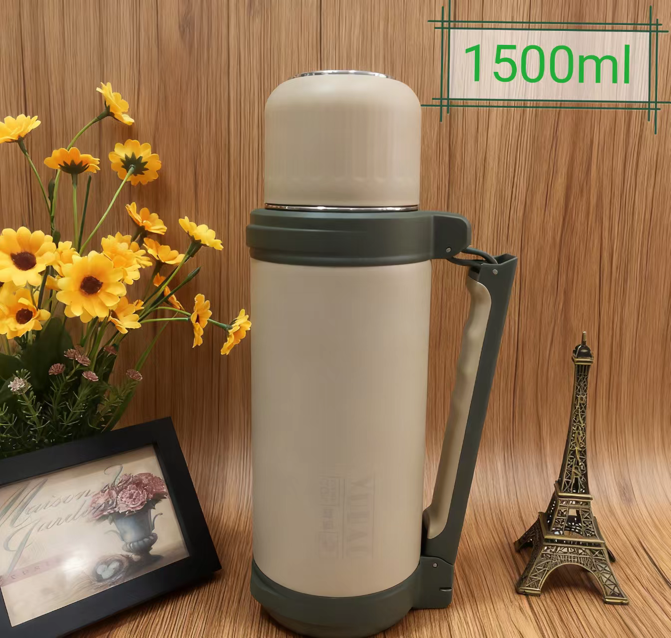 304内胆不锈钢保温杯大容量户外旅行保温壶家用便携水壶1500ml真