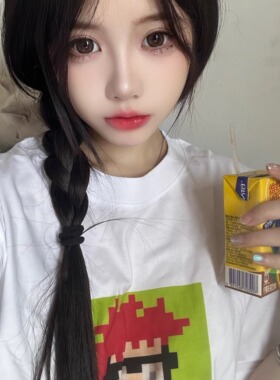 ethpunk-longfei纯棉白色落肩直喷春夏男女短袖T恤