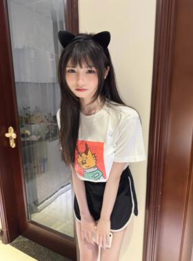 中华小橘猫#09347白色纯棉春夏男女短袖T恤