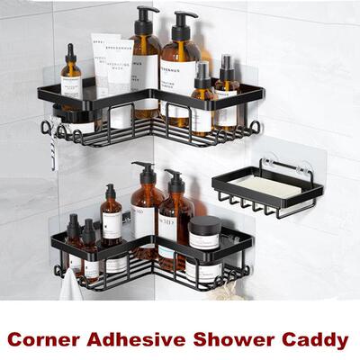 Corner Adhesive Shower Caddy Bathroom Organizer Shelves Rack