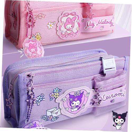 sanrio cartoon pencil case cinnamoroll kuromi pencilbag girl