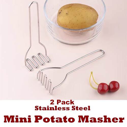 Mini Potato Masher, Stainless Steel Presser