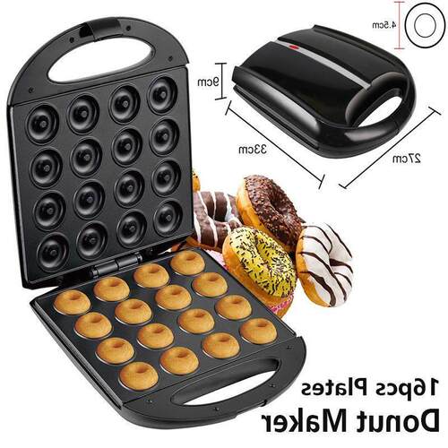 Donut Maker Machine Cake 甜甜圈机早餐蛋糕圆饼机16孔双面加热