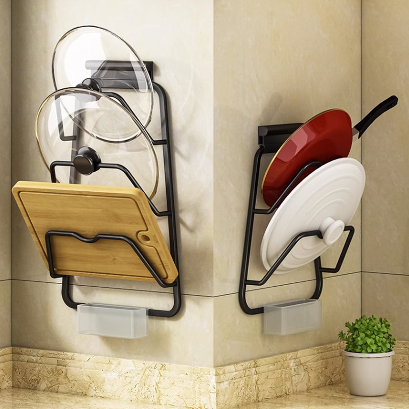 锅盖架多层厨房家用分层收纳架砧板置物架免打孔壁挂式带接水盘,厨房/烹饪用具,锅盖架/锅盖收纳垫,淘宝优惠券,粉丝福利购,淘宝优惠卷