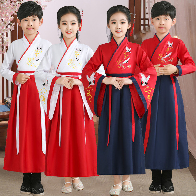 儿童国学服诗歌朗诵服装古装汉服