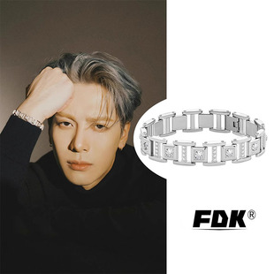 王嘉尔同款手链男款高级感夏天简约情侣镶钻手链高级感礼物可刻字