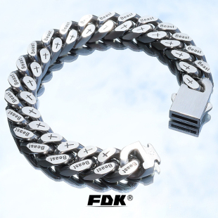 FDK男士古巴手链男款钛钢高级感小众时尚配饰男生高级感送男友