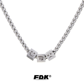 FDK原创笑脸十二星座情侣项链男潮女嘻哈男士 高级感毛衣链送礼物