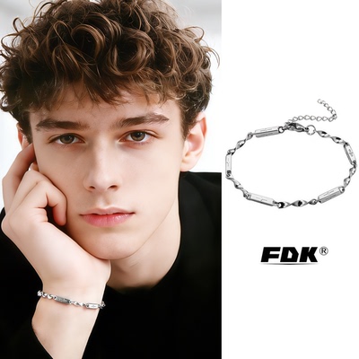 莫比乌斯钛钢不掉色男士手链