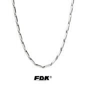 FDK 简约百搭菱形嘻哈潮流男女同款 素链竹节链项链男款 秋冬个性