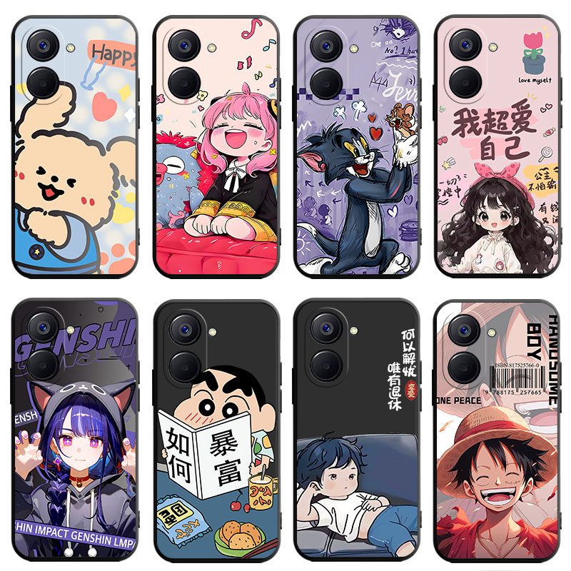 适用于realme10pro手机壳0pp0动漫ppip简约真我10pro情侣opop个性oopp卡通rm10p可爱10Pro软RMX3663潮男硅胶