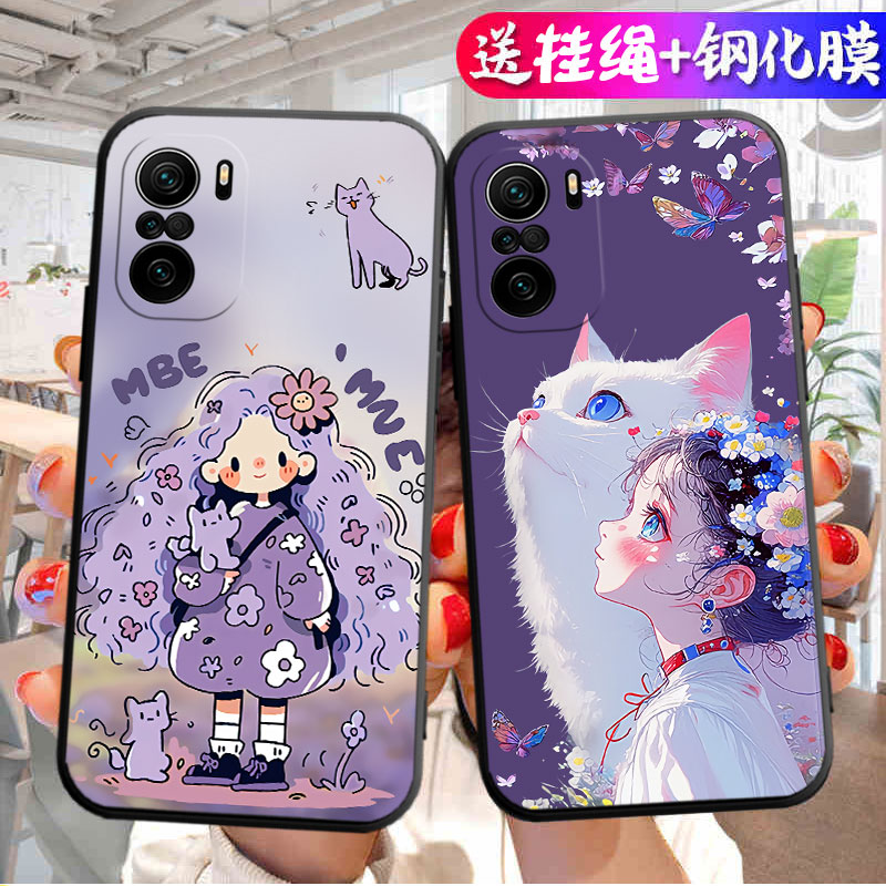 适用红米k40s手机壳小米redmik40s个性k4os的新款全包防摔22021211RC可爱卡通KS保护k套高级感女外后壳