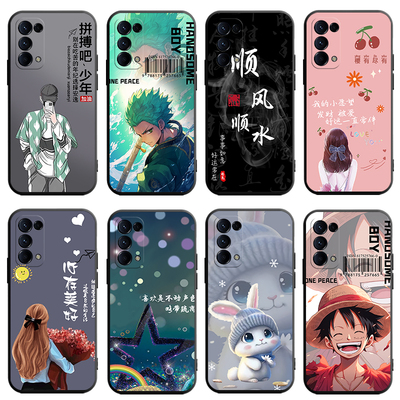 适用于OPPOReno5pro手机壳PDSM00软opreno5pro学生Ren05pr0网红pdsm00硅胶0PP0Ren05pr0小清新 Reno5pro可爱