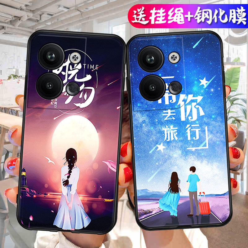 适用opporeno9手机壳PGX110保护摄像头oppereno9防摔耐脏ooporeno9唯美风景软套PHM110全包边opporeno9pro潮