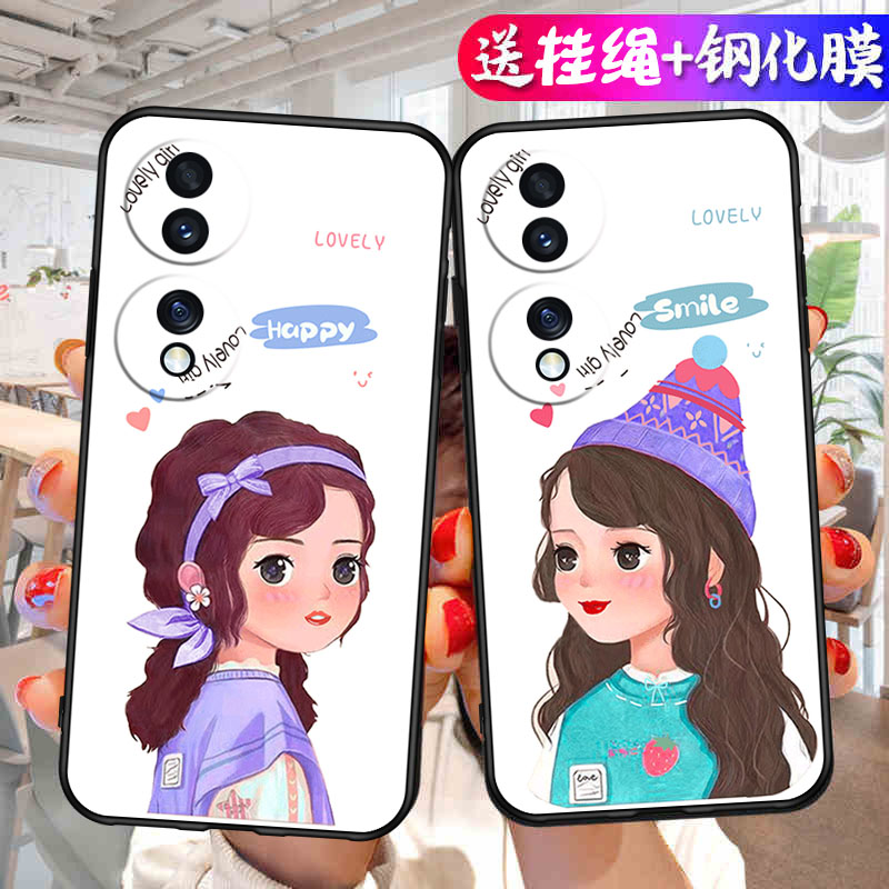 适用荣耀70手机壳个性直边honor70华为超薄FNE一AN00硅胶套7o男女anoo全包防摔FNEAN七十新款曲面屏七零外壳