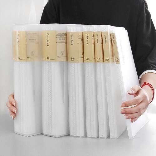 a4 clear book poster art holder file binder透明资料册文件夹