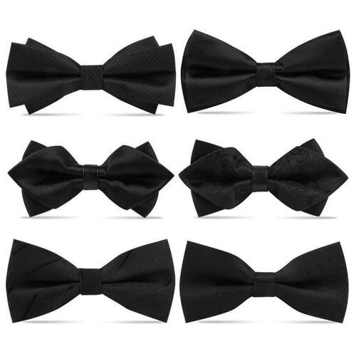 1PCS Bow Ties for Men Wedding Bowtie Black Neck Tie Adjusle