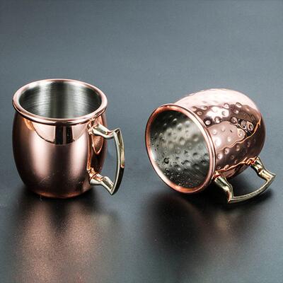 60ml Mini Hammered Moscow Mule Mug Espresso Copper Mugs Shot